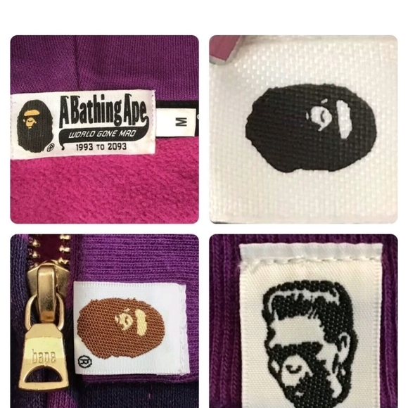 Bape Purple Camouflage Zip-Up Sweater - Picture 8 of 9